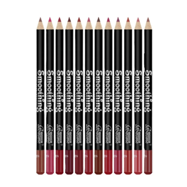 12 pcs Long-Lasting Lipstick Set with Professional Lip Liner Pencil and Matte Lip Gloss Makeup for Women Valentine's Day Gifts