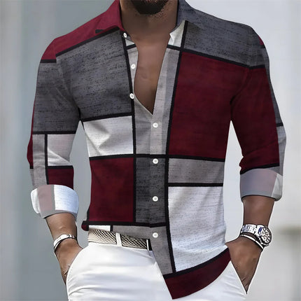 2026 New Men's Striped Long-Sleeved Shirt - Stylish, Business Casual, and Comfortable Men's Top, Suitable for Various Occasions.