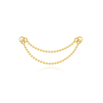 CANNER 1PC 925 Sterling Silver Chain Tassel Piercing Earrings Chain Charm Accessories For Woman Shiny Earring Fine Jewelry Gift