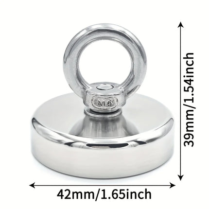 D16~D42mm Super Strong Neodymium Fishing Hook N52 Heavy Duty Rare Earth Neodymium with Countersunk Hole Eyebolt Salvage Magnetic