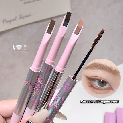 QXQY Dual-Head Eyebrow Pencil And Dye 2-in-1 Natural Color Waterproof Sweat-Resistant Long-Lasting Non-Smudging Eyebrow Makeup