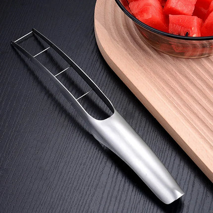 handy durable stainless steel watermelon chopper, fruit peeling and chopping artifact,suitable for family gatherings and parties