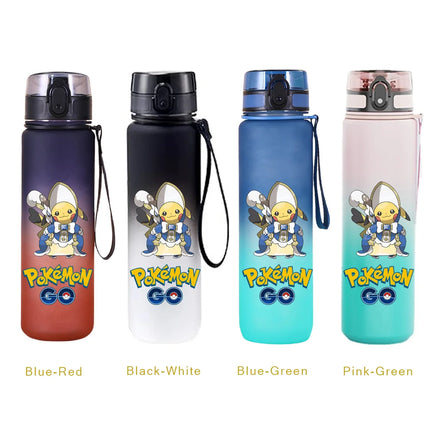 650ML Pikachu Anime Pokemon Portable Plastic Water Bottle High Capacity Outdoor Pikachu Water Cup for Kids Sports Water Bottle