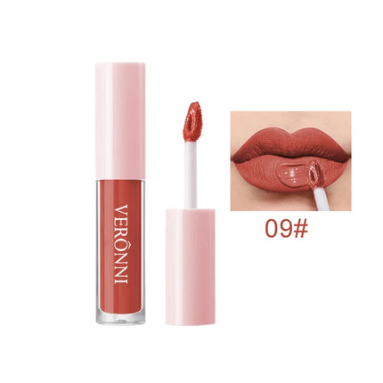 12 Color Non-stick cup Velvet Satin Gloss Lip glaze Mist Liquid matte lipstick Waterproof long-lasting color liquid