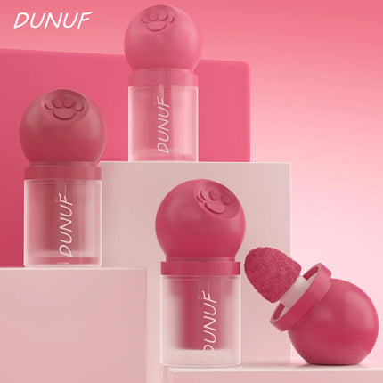 DUNUF Creamy Cat Paw Blush Trio Buildable Pigment Long Lasting Natural Finish Vegan Cruelty Free Makeup Essential