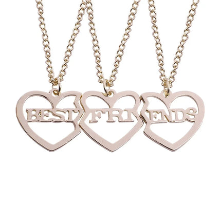 Zircon Best Friend Zircon Love Couple Pendant Necklace 2 Pcs/ Set Rainbow Broken Heart BFF Good Friends Friendship Jewelry Gift