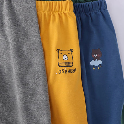 Baby Kids Bottoms Unisex Casual Long Pants for Boys and Girls Spring Autumn Elastic Waist Cartoon Animal Capris Children Clothes