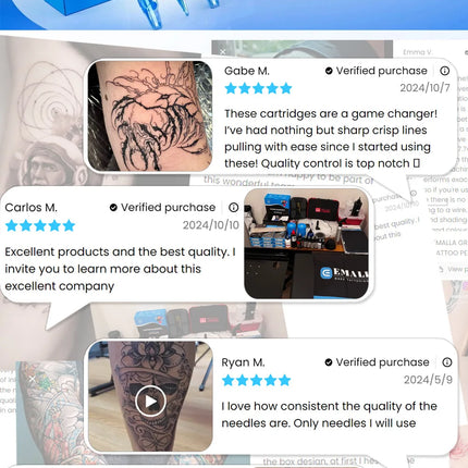 20/10pcs EMALLA Eliot Tattoo Cartridge Needles RL RS CM MG Disposable Sterilize Tattoo Permanent Makeup Cartridge Machine Needle