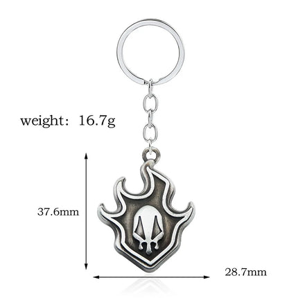 Anime Bleach Keychain Cosplay Props Kurosaki Ichigo Pendant Necklace For Women Men Backpack Charm Choker Jewelry Gifts