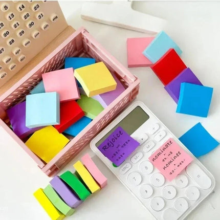 2025 11 Pcs Fluorescent Color Sticky Note Posted It Note Pads Stickers Planner Sticker Notepad Memo Pad School Office Supplies
