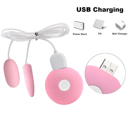 USB Rechargable Wired Vibrators For Women Clitoris Nipple Stimulator Vaginal Balls Anal Plug Men Butt Plugs Sex Toy Adult Erotic