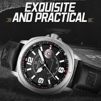 NAVIFORCE Brand Men Quartz Watch High Quality PU Band Calendar Male Wristwatch Auto Date Display Waterproof Clocks Reloj Hombre