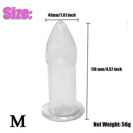 Hollow Vaginal Speculum Peeking Anal Butt Plug Vagina Expander Tunnel Anus Dilator Enema Sex Toys for Adult Women Gay Men