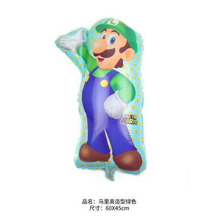 Cartoon Super Mary Balloon Set Mario Luigi Game Themed Birthday Party Decoration  Peach Princess Aluminum Film Balloon Kids Gift