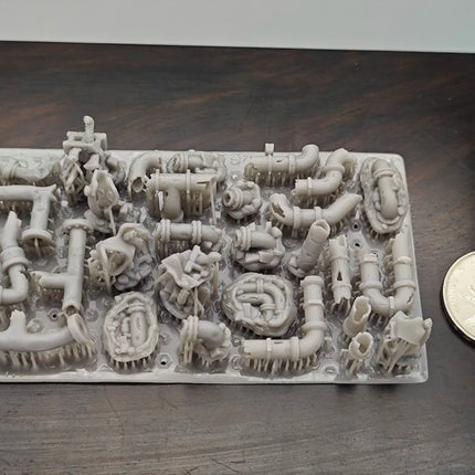 1/35 1/24 Scene Accessories Gravel and Grass Abandoned pipeline Flame effect parts 3D Printing Resin Accessories Fantasy Scene