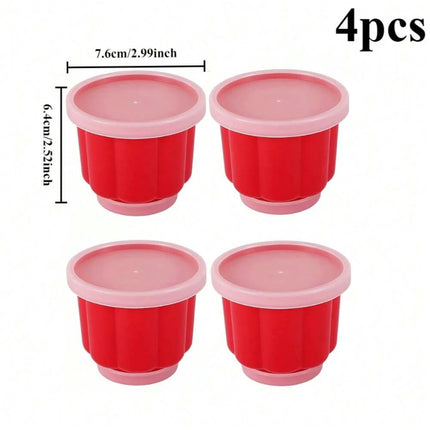 Pudding Cake Mold with Lid DIY Baby Food Jelly and Pudding Bakeware for Home Baking and Dessert Making with Fresh-Keeping Lid