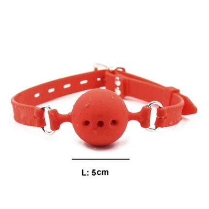 S M L Soft Safety Silicone Open Mouth Gag Ball Bdsm Bondage Slave Ball Gag Erotic Sex Toys For Woman Couples Adult Sex Games