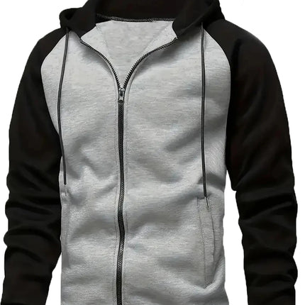 Autumn Winter New Zipper Fleece Hooded Coat Casual Men Women Plus Size Loose Pullover Fashion Raglan Sleeves Sweatshirt Top