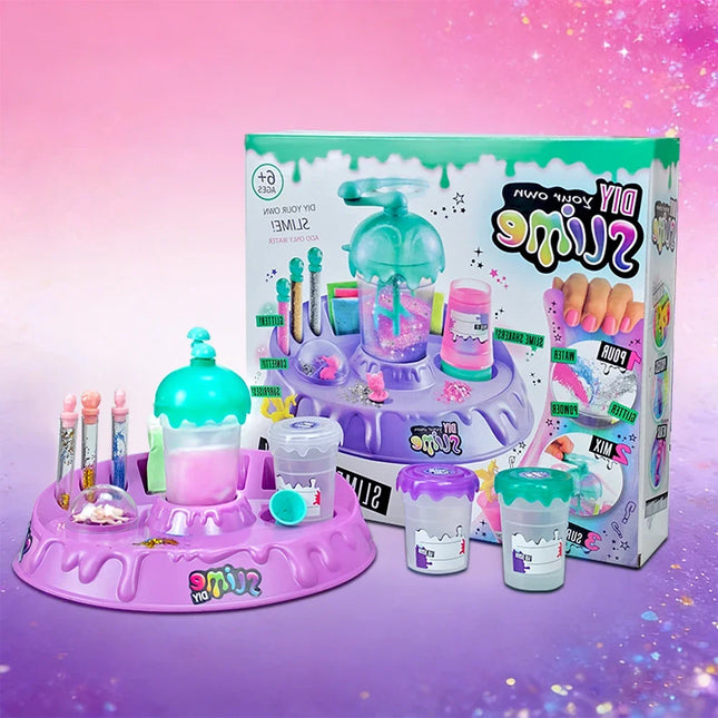 IY Crystal Slime Shaker Cup Set Magical Slime Shaker Powder Fluffy Slime Kit Handmade Educational Stress Relief Toy Princess Sty