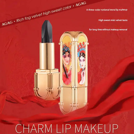 AGAG Flavorful Three-color Lipstick National Tide Lip Makeup Waterproof Non-removal Makeup A Three Color White Not Picky Skin