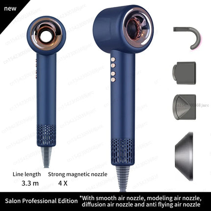 220V 1600W Super Hair Dryer Leafless Hair dryer Personal Hair Care Styling Negative Ion Tool Constant Anion Electric Hair Dryers