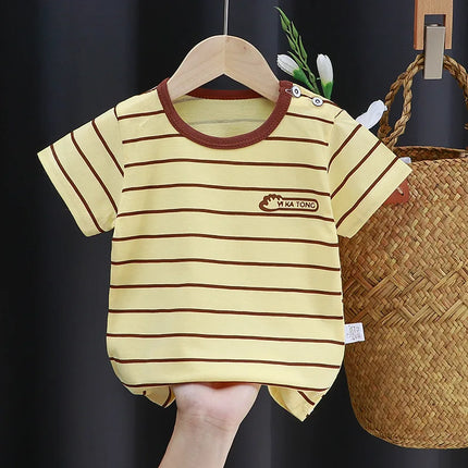2025 Cotton Children Top For Summer 0-4Y Baby Clothes Cartoon Bears Graphic T Shirts Boys Wear Tees Kids Girls Clothes Korean
