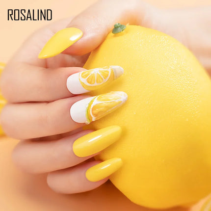 ROSALIND Gel Nail Polish UV Base Top Coat Soff Off Stamping Polish All For Art Manicure Semi Permanant Gel Nail Fast Shipping