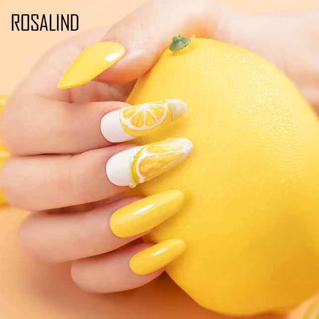 ROSALIND Gel Nail Polish UV Base Top Coat Soff Off Stamping Polish All For Art Manicure Semi Permanant Gel Nail Fast Shipping