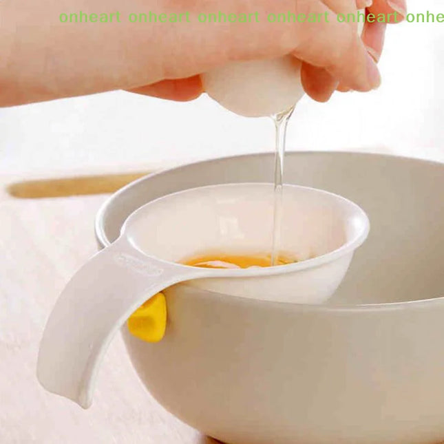[C]Household Food Grade Plastic Egg White Separator With Bowl Edge Silicone Clip Egg Liquid Manual Egg Filter