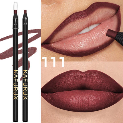 1PC Waterproof Matte Lip Liner Contours Lips in Shades Lipstick Long Lasting Non-stick Cup Hydrating Lip Makeup 12 Colors Gifts