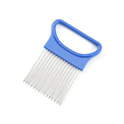 1/4PC Stainless Steel Onion Needle Onion Fork Vegetables Fruit Slicer Tomato Cutter Cutting Safe Holder Kitchen Accessories Tool