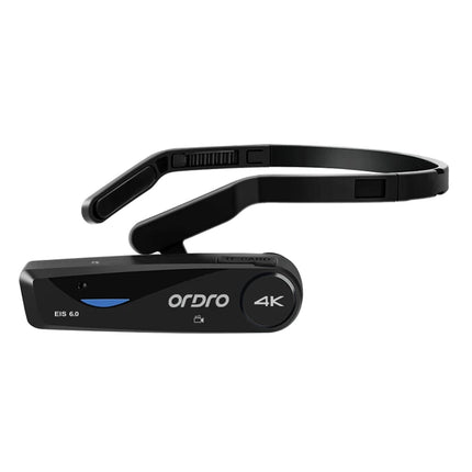 Head Wearable Vlog Camera for YouTube Video, Ordro EP6 PLUS  FPV WiFi 4K 30 FPS Camcorders Webcam, Blogger Videos Recorder