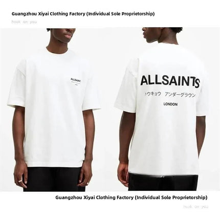 European Style Sport Casual Cotton T-Shirt All SAI Brand Round Neck Short Sleeve Unisex Summer Breathable Printed T-Shirt