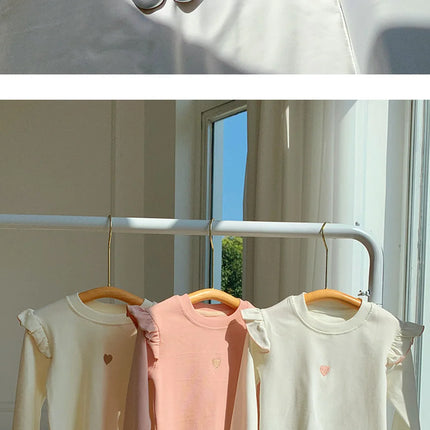 New Children's T-Shirt Sweater Girls Long-Sleeved Spring and Fall Models Long-Sleeved Bottoming Shirt Girls Sweater T-Shirt Long