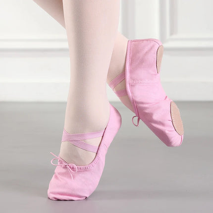 Women Ballet Shoes Girls Dance Slippers Split Sole Gymnastics Yoga Dancing Shoes Canvas Children Adult Ballerina Shoes
