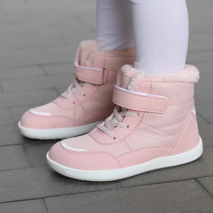 2024 Kids Wide Toe Barefoot Snow Boots | Boys/Girls Winter Minimalist Sneakers | Girls Boys Warm Boot Toddler Little Big Kids