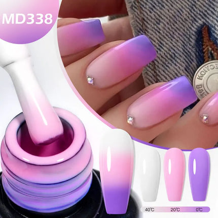8ml Thermal Nail Gel Polish 3 Colors Changing Semi Permanent Soak Off UV/LED Nail Art Gel Varnish for Manicure Nail Supplies