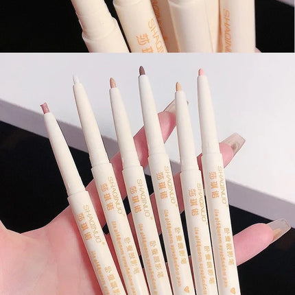 Glitter Pink Lying Silkworm Pen Color Natural Brightening Matte Eye Shadow Pencil Shimmer Glue Eyeliner Waterproof Korean Makeup