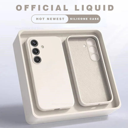 S26 S25 Ultra Case Square Liquid Silicone Phone Case For Samsung Galaxy S26 S25 S24 S23 S22 Ultra Plus S26Ultra Cases Soft Cover