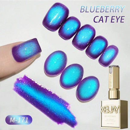 1/2PCS blueberry cat Eye gel nail polish, UV LED curing, long-acting fast drying nail art gel