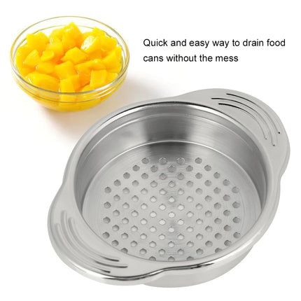 1pcs Universal Can Strainer Stainless Steel Can Colander Vegetable Fruit Can Strainer For Beans Vegetables Fruit Tuna
