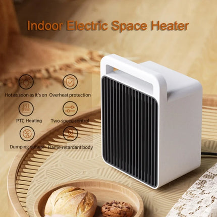 Portable Indoor Electric Space Heater 2 Heat Settings 900W PTC Ceramic Fast Warming For Home Office