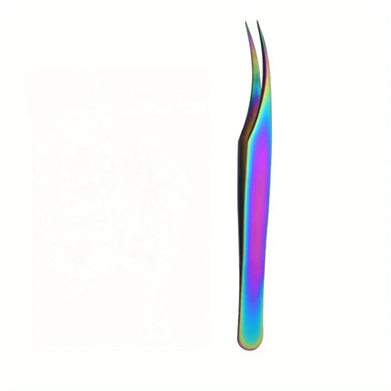 1Pc stainless steel eyelash tweezers, dolphin clip, super sharp, also suitable for ingrown hair removal, blackhead remover