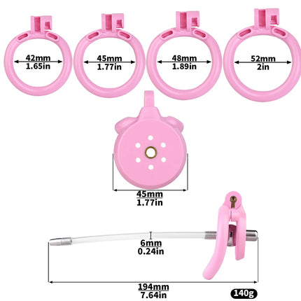 FRKO Flat Inverted ABS Sissy Male Chastity Cage Set 4 Size Arc Penis Ring Cock Lock CBT Cage 정조대 Sex Toys Men 3216/3216A/B/C