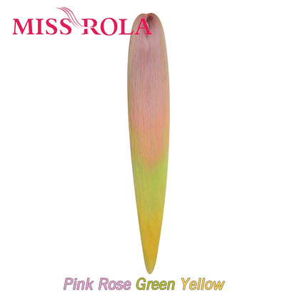 Miss Rola Synthetic 26 Inches 75g Kanekalon Hair Wholesale Bulk Braid Hair Extension Pre Stretched Pink Blonde Twist Jumbo Braid