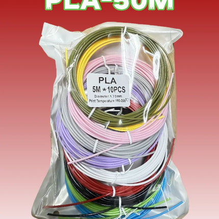 3D Filament Refills 50M/100M/200M Colorful 3D PLA Refill 3D Printing Pen Filament Printing Material High-Precision Printing Pen