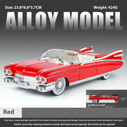 1:24 retro luxury convertible sports car alloy model, exquisite desktop ornaments, best collection for car model enthusiasts