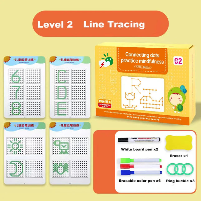 Montessori Math Toys Drawing Tablet Pen Control Hand Training Math Match Game Book Learning Educational Toys For Children Kids