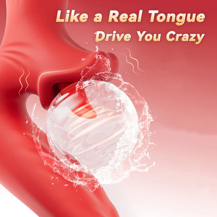 KUSHOR Tongue Vibrator for Women Dildo Vibrators with 10 Swaying & 10 Licking Modes G Spot Clit Stimulator Sex Toys for Couples