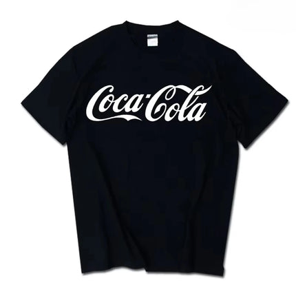 PEPSI Classic Logo T-shirt Men Women Casual Cotton Short Sleeve Tops Vintage Streetwear Black Tee Unisex Hip Hop Tshirt Summer